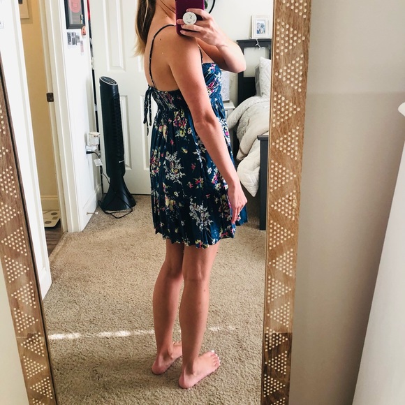 Abercrombie & Fitch Navy Floral Summer Dress - Picture 3 of 3